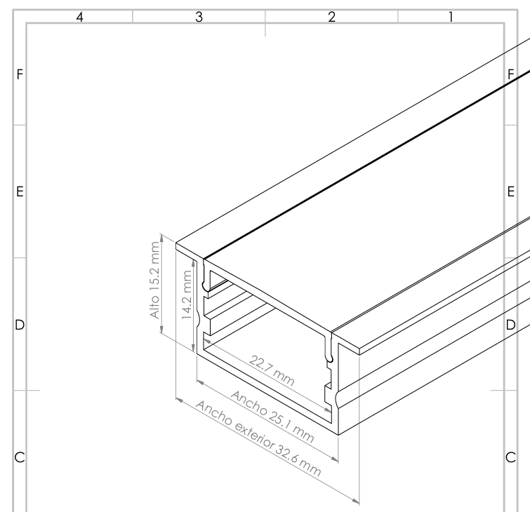 Perfil de Aluminio AD-3315